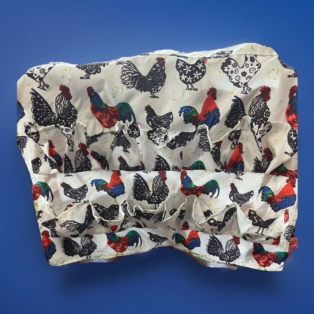 Egg Gathering Apron, Chicken Eggs Collecting Holding Aprons, 12 Deep‎ Pockets